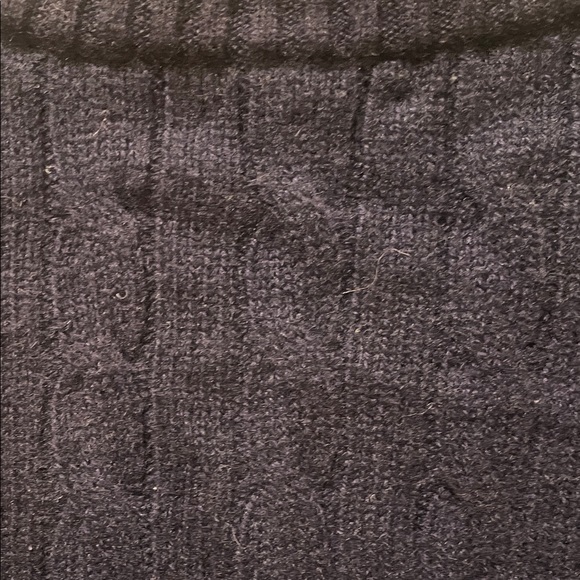 Lands' End Dark Blue Knit Kaschmir Sweater - Picture 5 of 6